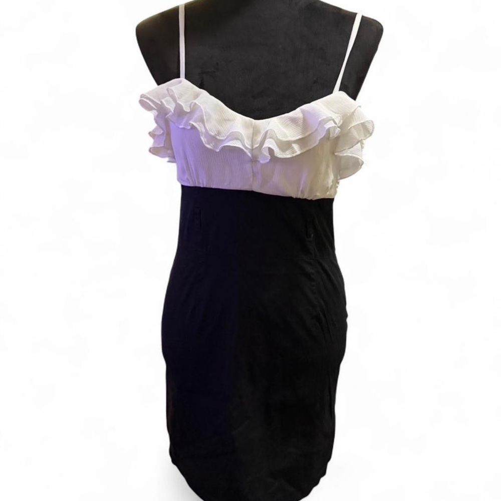 Lipstick Boutique Black and White Midi Dress